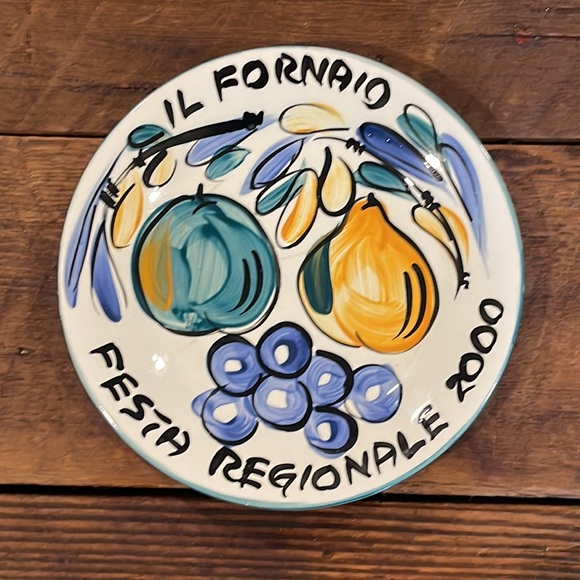 IL FORNAIO FESTA REGIONALE 2000 VINTAGE ITALIAN COLLECTIBLE PLATE #1171/2000 - Picture 3 of 6